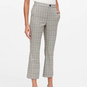 BANANA REPUBLIC High-Rise Crop Flare Plaid Pant 0R